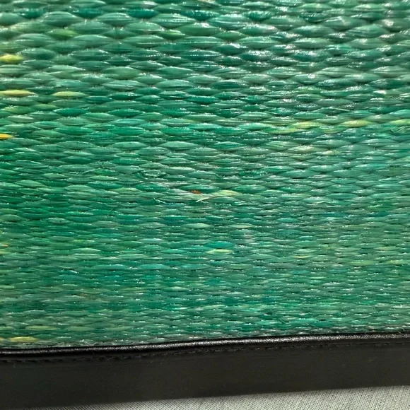 Le SacHandmade Woven Gradient Green and Yellow Bag